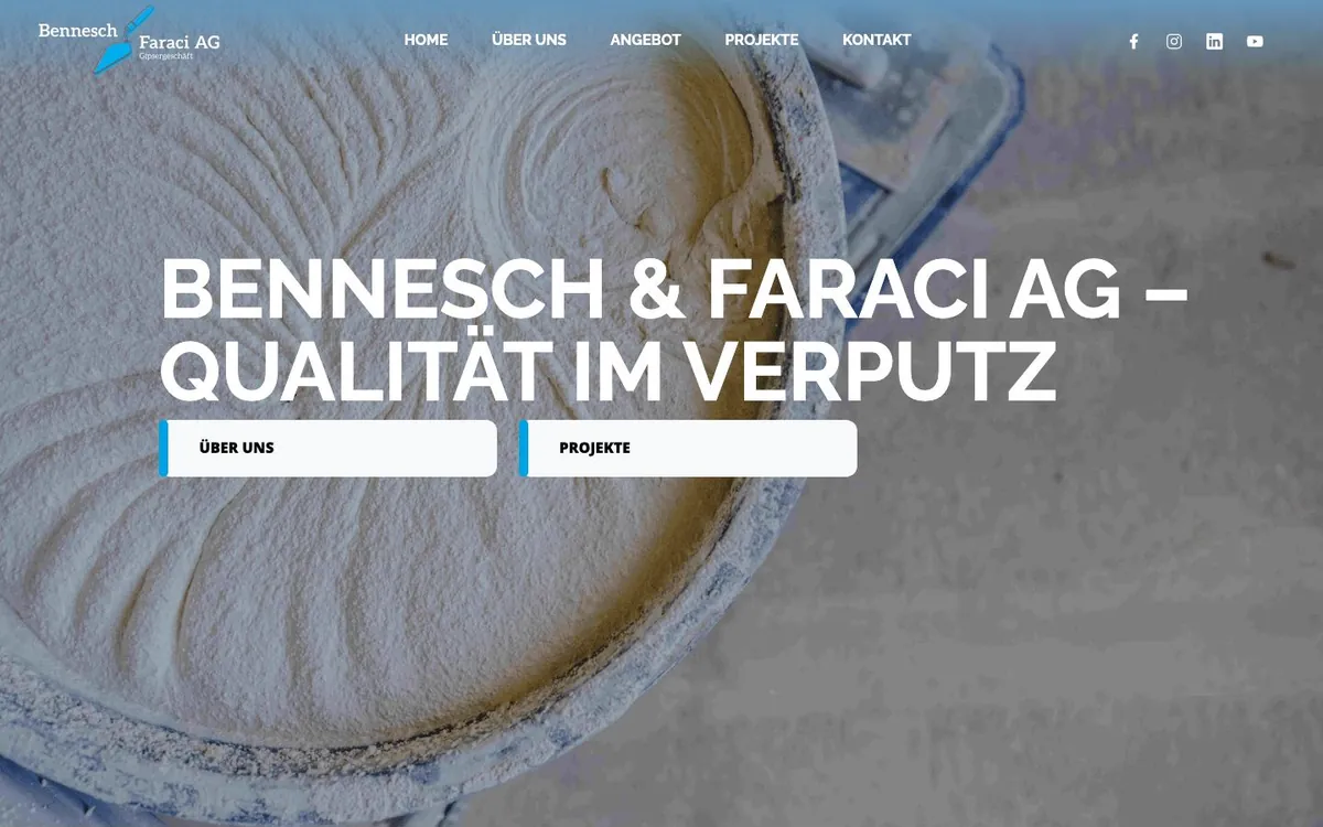 Website von Bennesch & Faraci AG